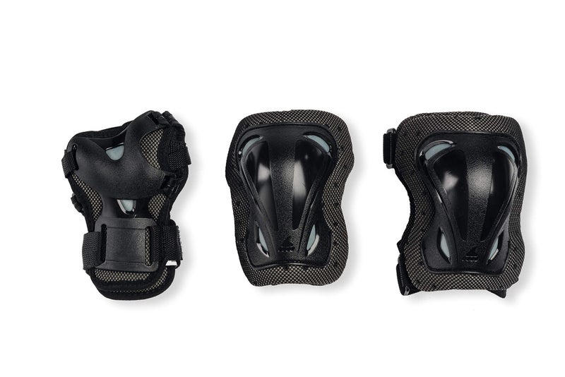 Rollerblade Skategear Junior 3 Pack Protective Gear, Knee Pads, Elbow Pads and Wrist Guards, Multi Sport Protection,Youth, Black - Image 1